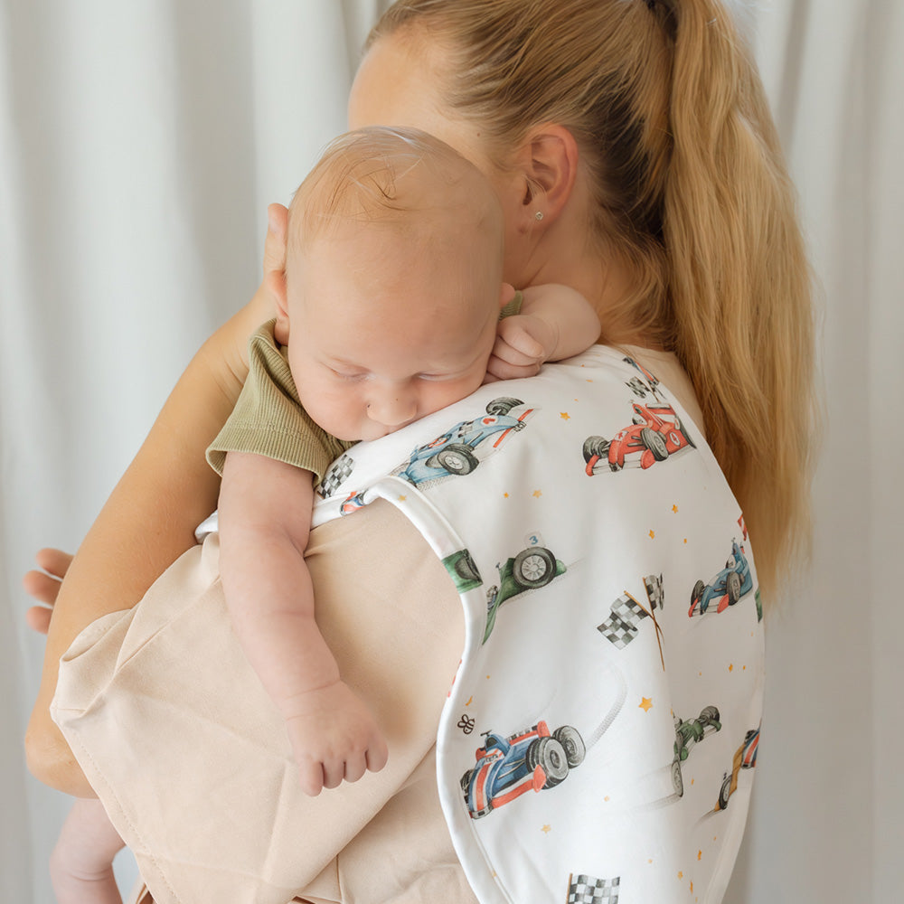 Little Racers Organic Cotton Burp Cloth - View 8