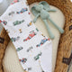 Little Racers Organic Cotton Burp Cloth - Thumbnail 3