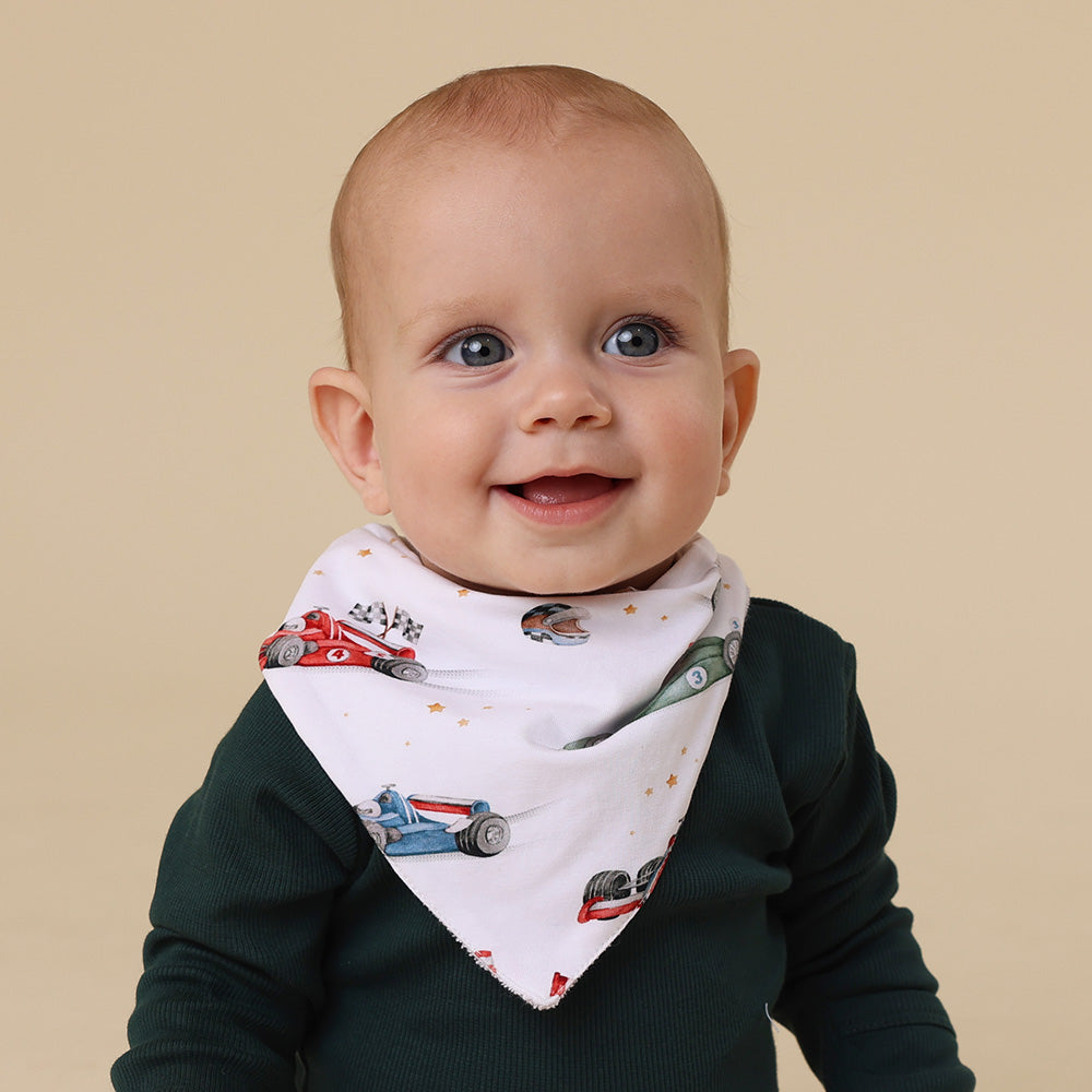 Little Racers Organic Dribble Bib - View 1