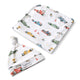 Little Racers Organic Jersey Wrap & Beanie Set - Thumbnail 2