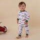 Little Racers Organic Kids Long Sleeve PJ Set - Thumbnail 4