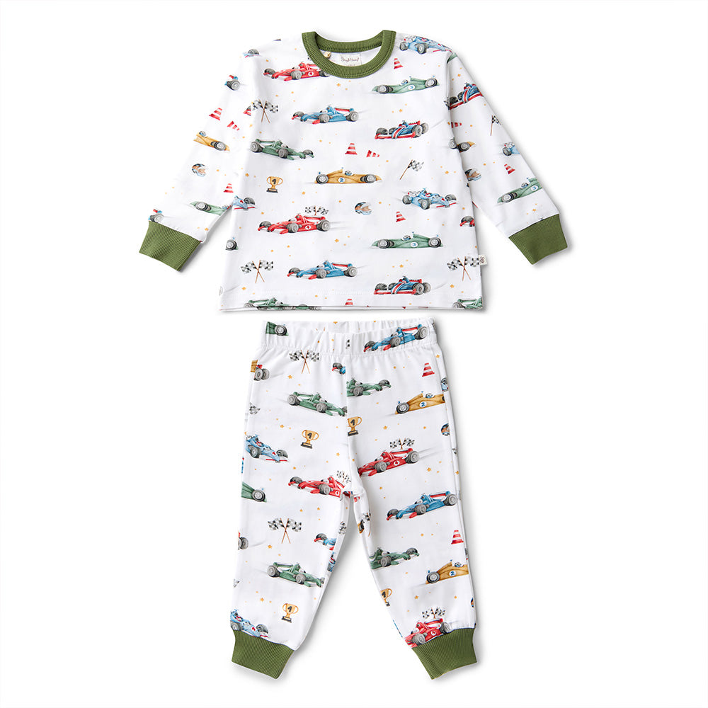 Little Racers Organic Kids Long Sleeve PJ Set - View 2