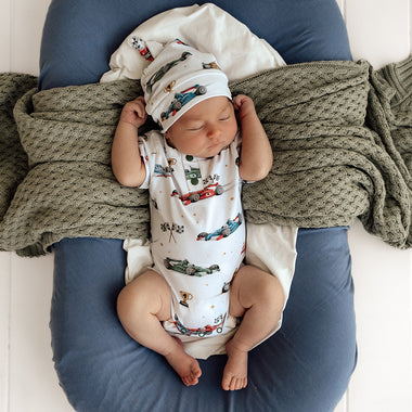 Little Racers Short Sleeve Organic Bodysuit | Snuggle Hunny