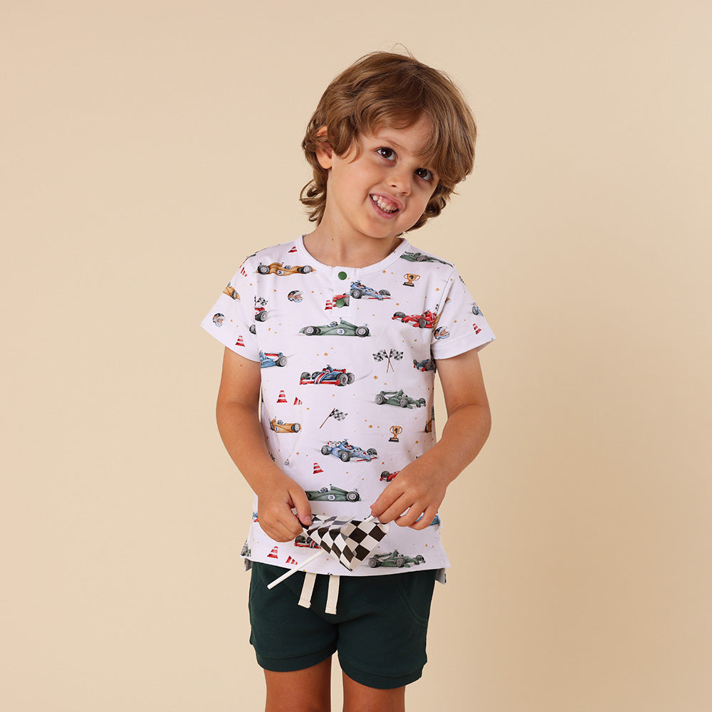 Little Racers Organic Short Sleeve Top - View 1