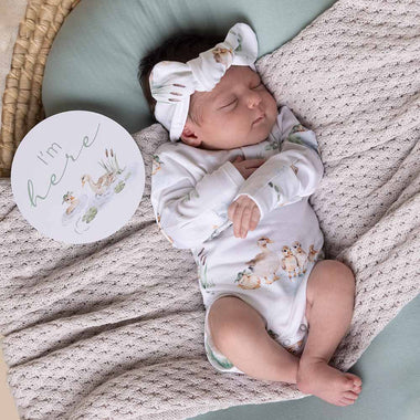 Long Sleeve Bodysuit - Duck Pond Long Sleeve Organic Bodysuit