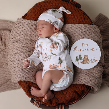 Bears Long Sleeve Organic Bodysuit | Snuggle Hunny