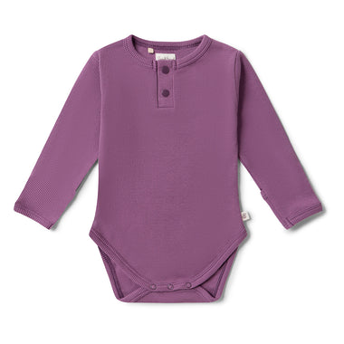 Mulberry Long Sleeve Organic Bodysuit | Snuggle Hunny