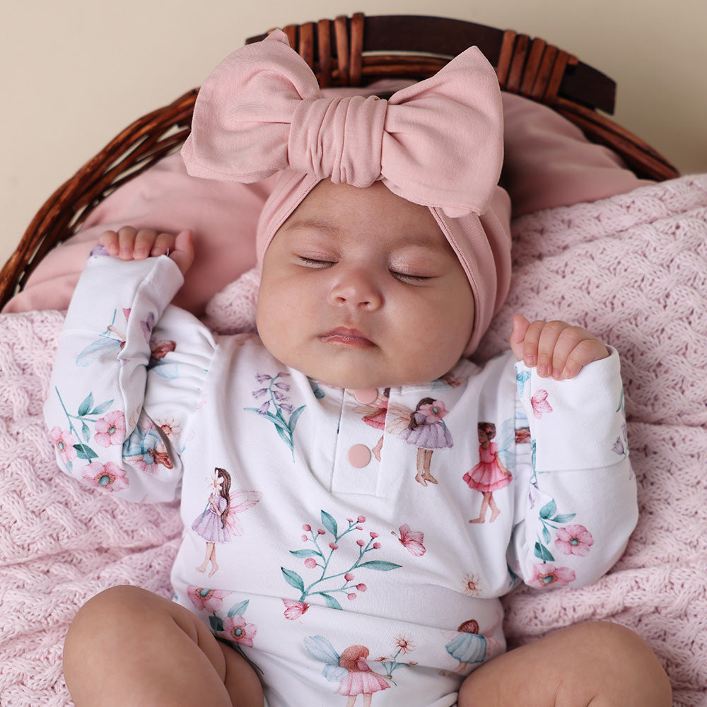 Lullaby Pink Organic Oversized Bow - View 1