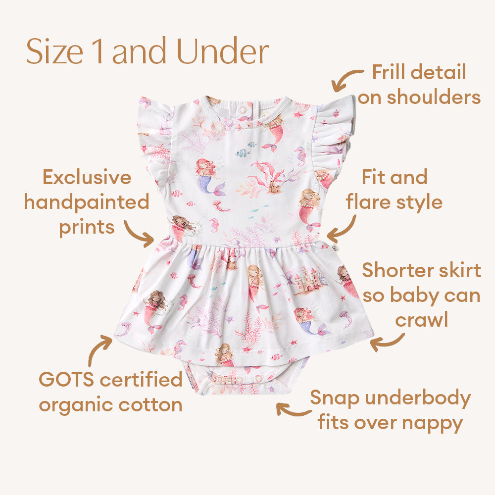 Mermaid Short Sleeve Organic Dress - View 4