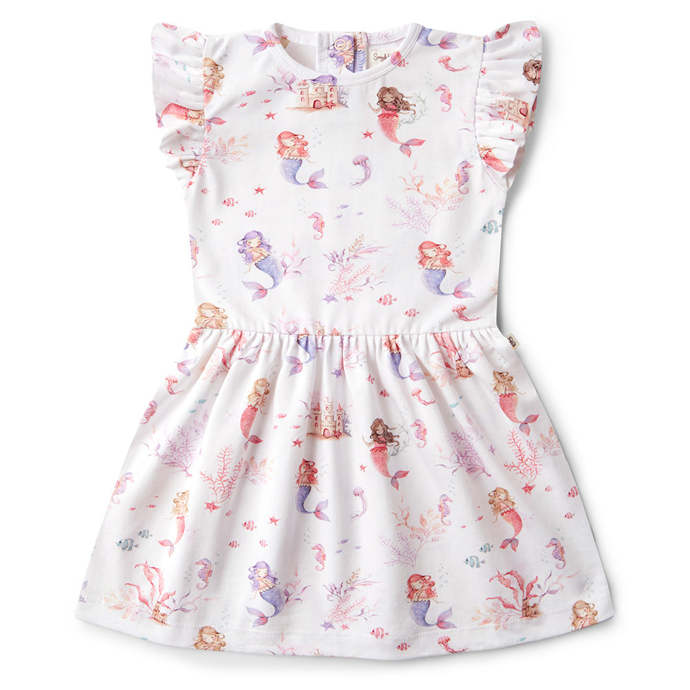 Mermaid Short Sleeve Organic Dress - View 8