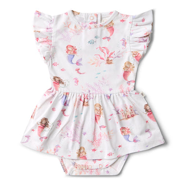 Mermaid Short Sleeve Organic Dress | Snuggle Hunny