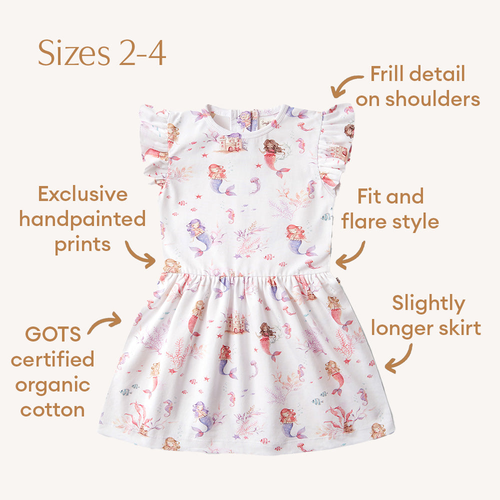 Mermaid Short Sleeve Organic Dress - View 5