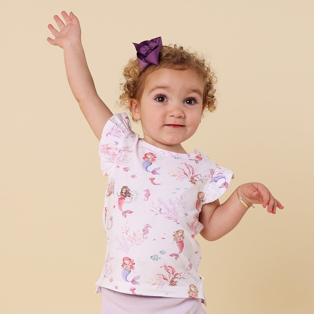 Mermaid Organic T-Shirt with Frill - View 5