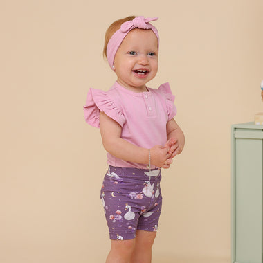 Midnight Swan Organic Bike Shorts | Snuggle Hunny