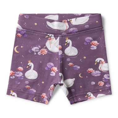 Midnight Swan Organic Bike Shorts | Snuggle Hunny