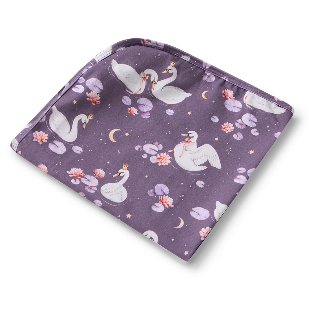 Midnight Swan Organic Jersey Wrap & Topknot Set - View 6