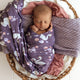 Midnight Swan Organic Jersey Wrap & Topknot Set - Thumbnail 9