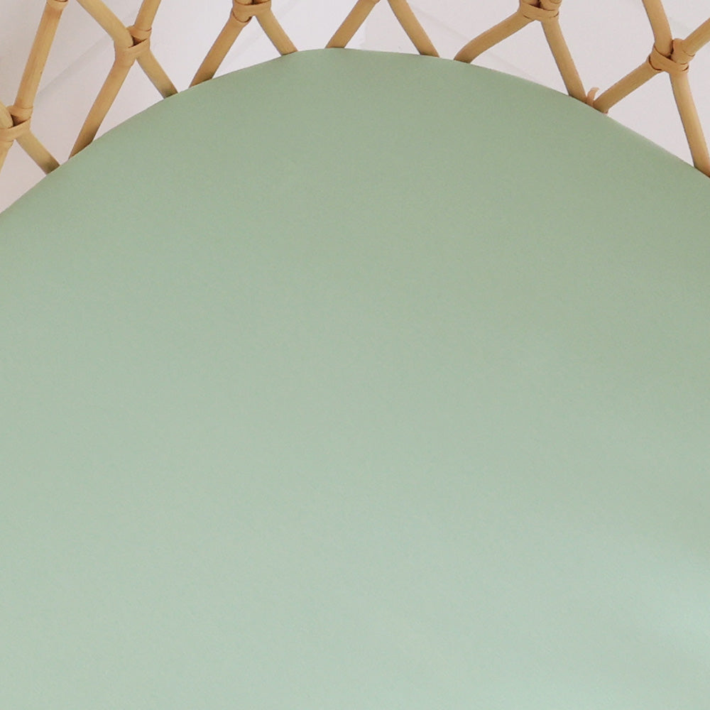 Mint Organic Bassinet Sheet / Change Pad Cover - View 2