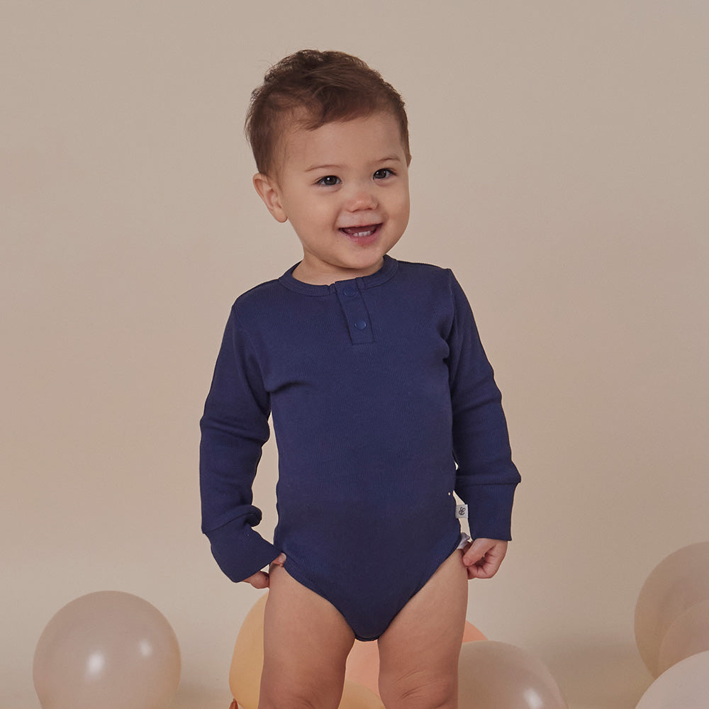 Moonlight Long Sleeve Organic Bodysuit - View 3