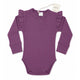 Mulberry Long Sleeve Organic Bodysuit with Frill (Limited Style) - Thumbnail 2