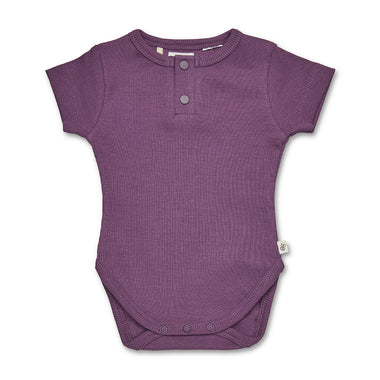Mulberry Rib Short Sleeve Organic Bodysuit | Snuggle Hunny