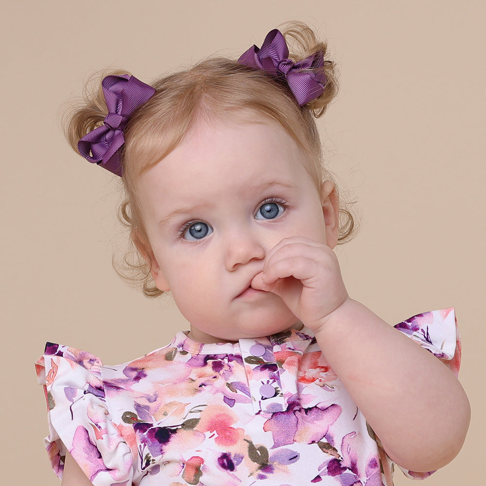 Mulberry Piggy Tail Hair Clips - Pair - View 1