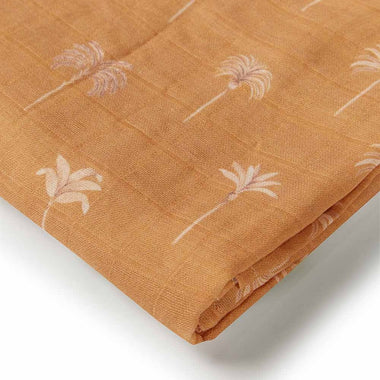 Bronze Palm Organic Muslin Wrap-Snuggle Hunny