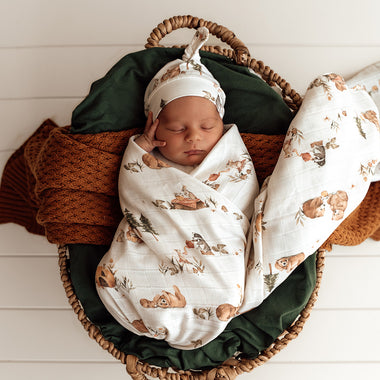 Bears Organic Muslin Wrap | Snuggle Hunny