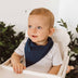 Navy Organic Dribble Bib-Snuggle Hunny