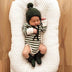 Olive Merino Wool Bonnet & Booties-Snuggle Hunny