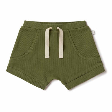 Olive Organic Shorts-Snuggle Hunny