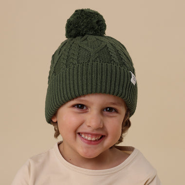 Olive Organic Baby Knit Beanie | Snuggle Hunny