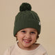 Olive Organic Baby Knit Beanie - Thumbnail 1