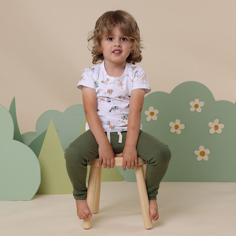 Olive Organic Pants - View 4