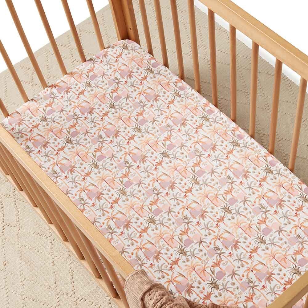 [Process Test - DO NOT BUY] Palm Springs Fitted Cot Sheet - View 1
