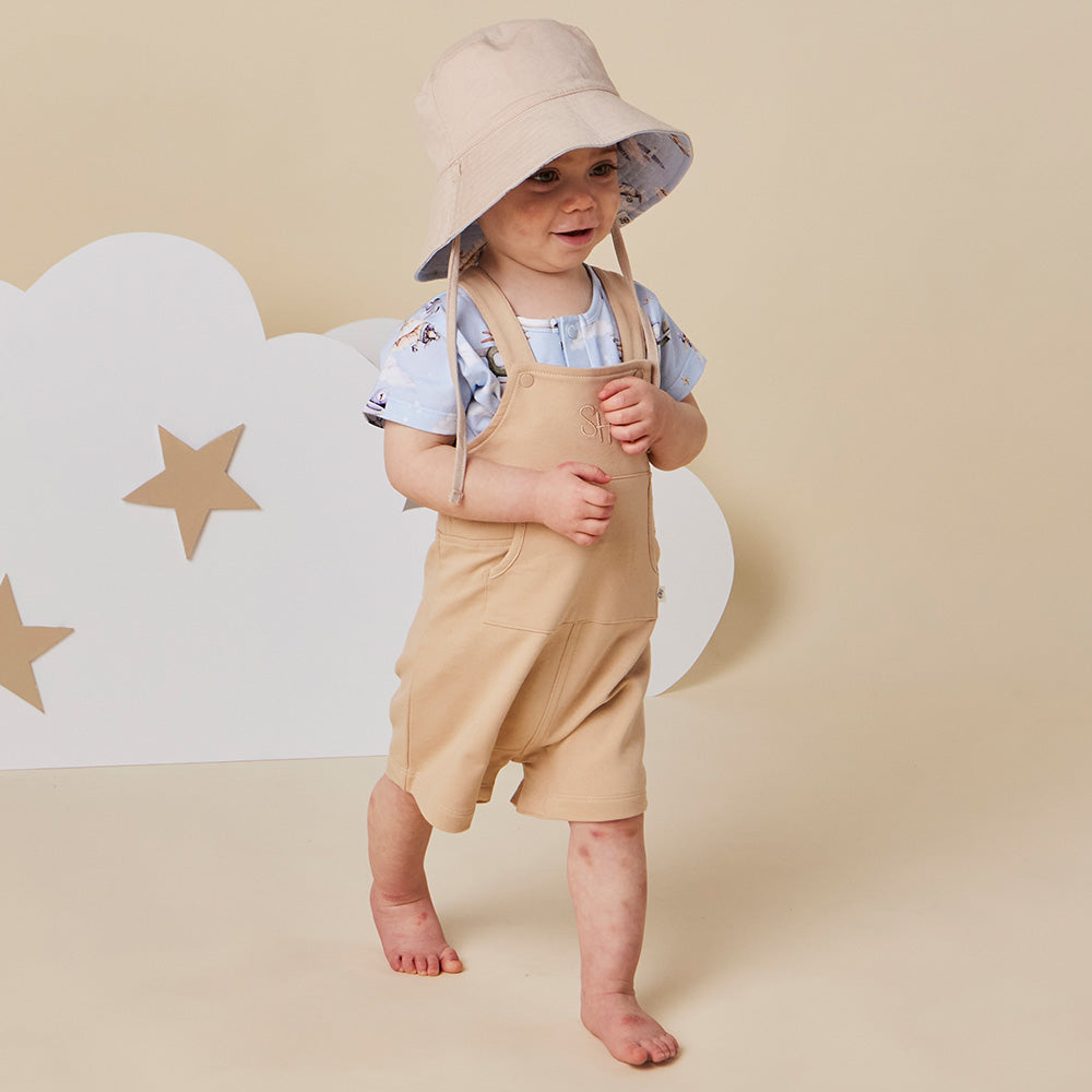 Pebble Organic Joey Overall Shorts - View 10