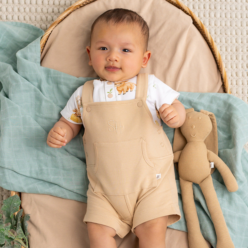 Pebble Organic Joey Overall Shorts - View 6
