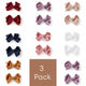 Piggy Tail Bow Hair Clips Pair 3 Pack - Thumbnail 1