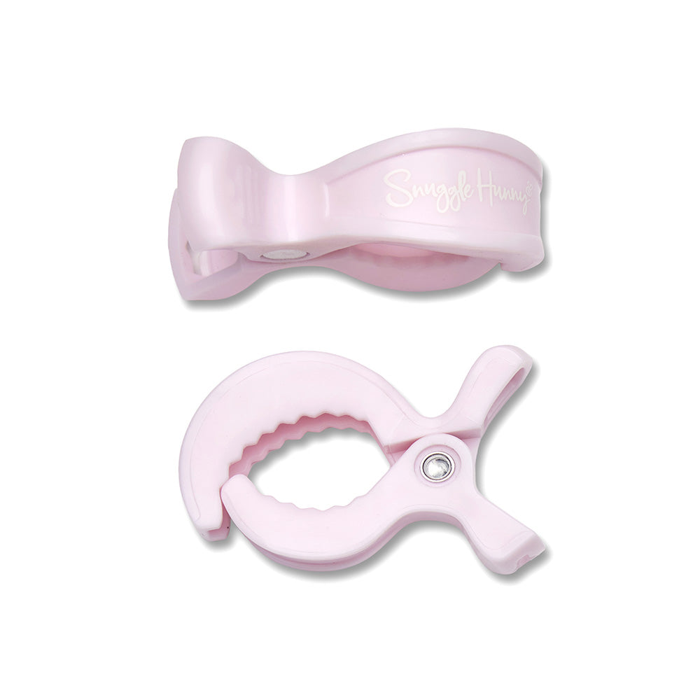 Snuggle Hunny Pram Clip Pair - Baby Pink - View 1