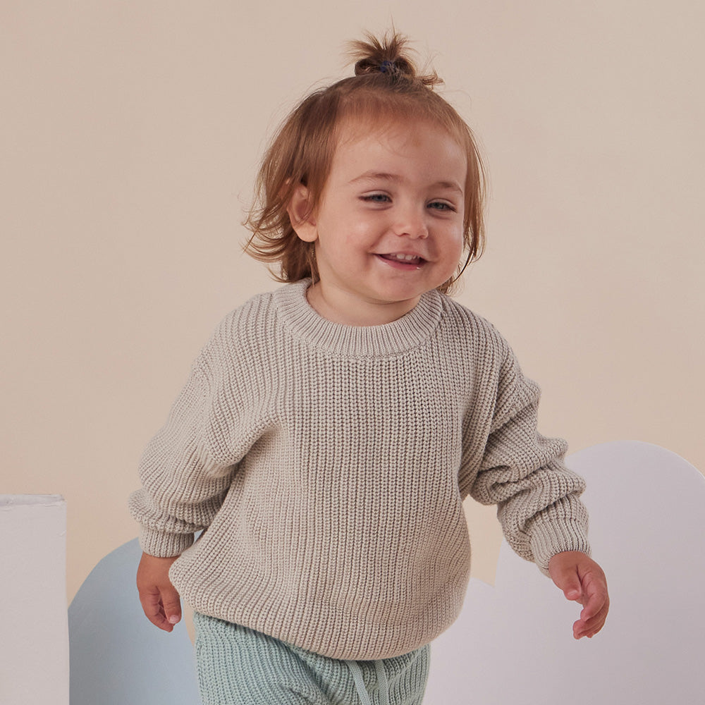 Pistachio Oversized Cotton Knit Jumper - View 11