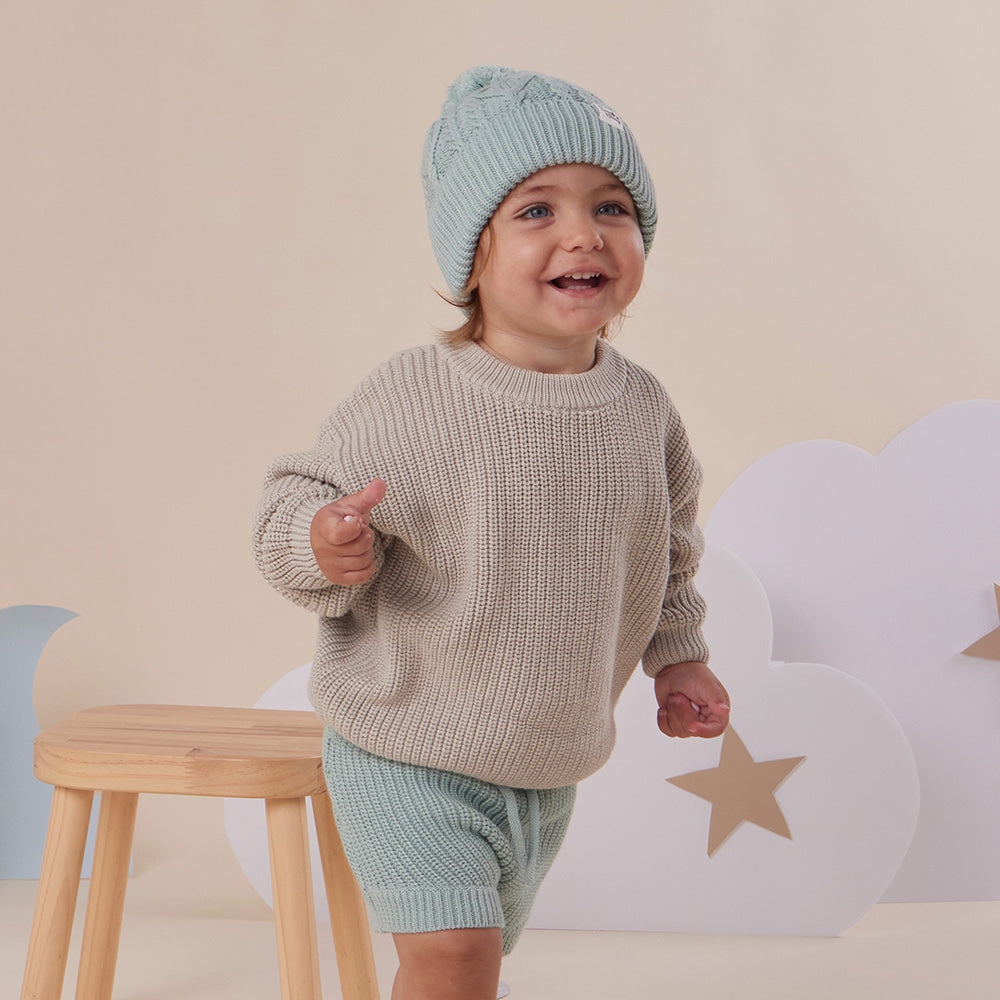 Pistachio Oversized Cotton Knit Jumper - View 4