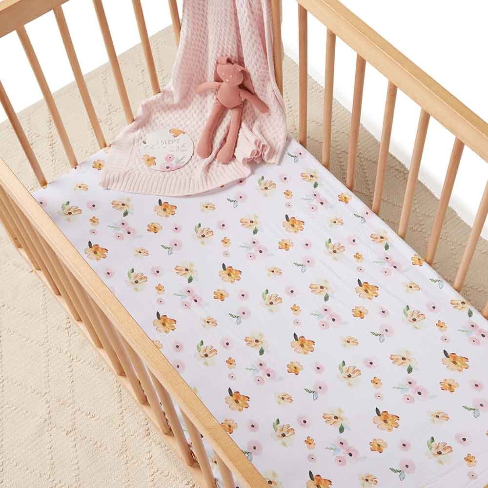 Poppy Organic Fitted Cot Sheet - View 1