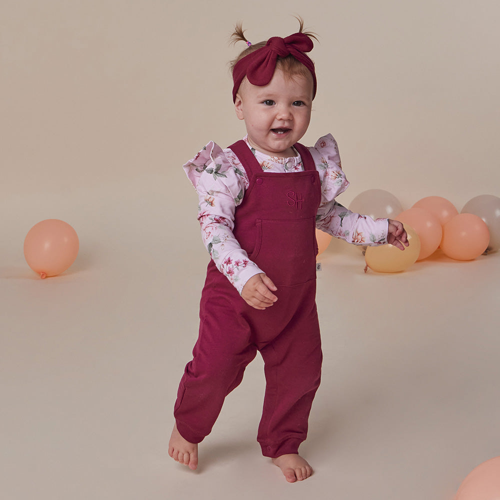 Raspberry Organic Joey Overalls - View 1