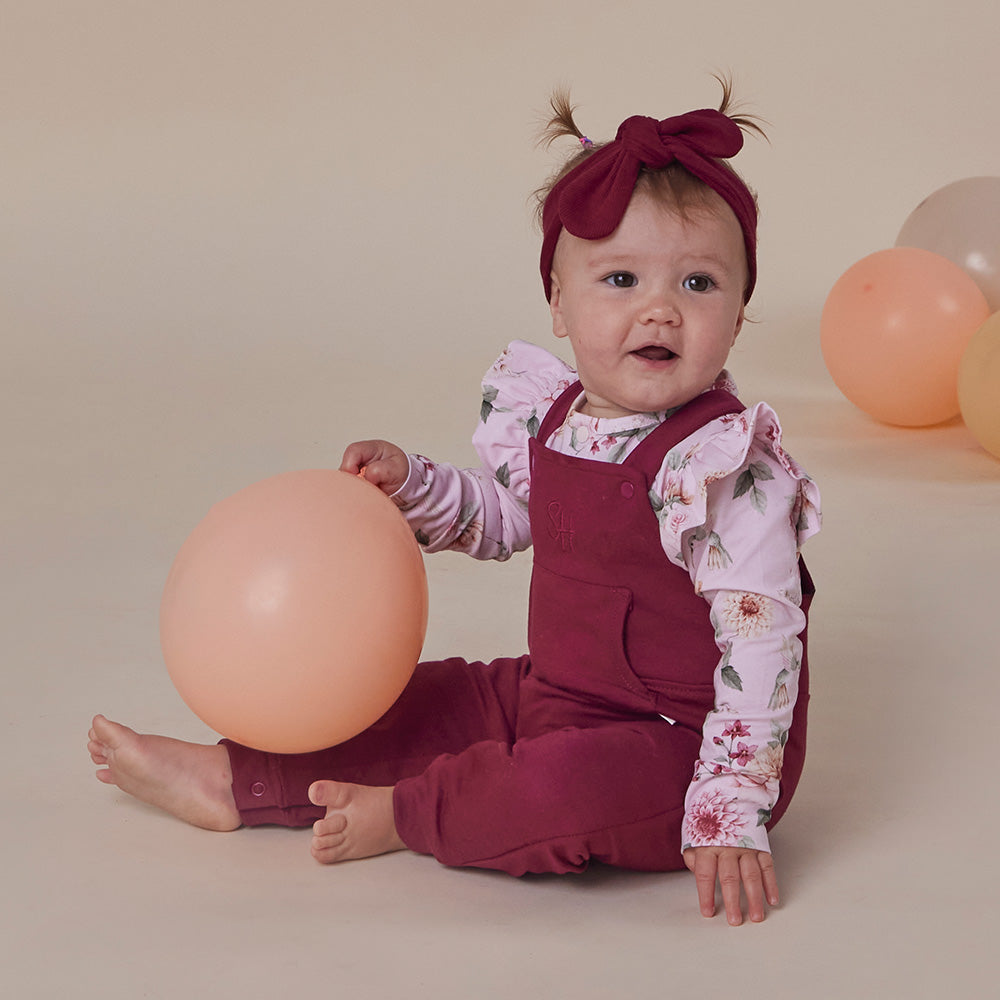 Raspberry Organic Joey Overalls - View 7
