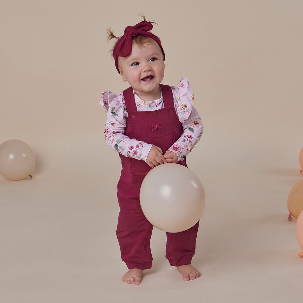 Raspberry Organic Joey Overalls - View 8