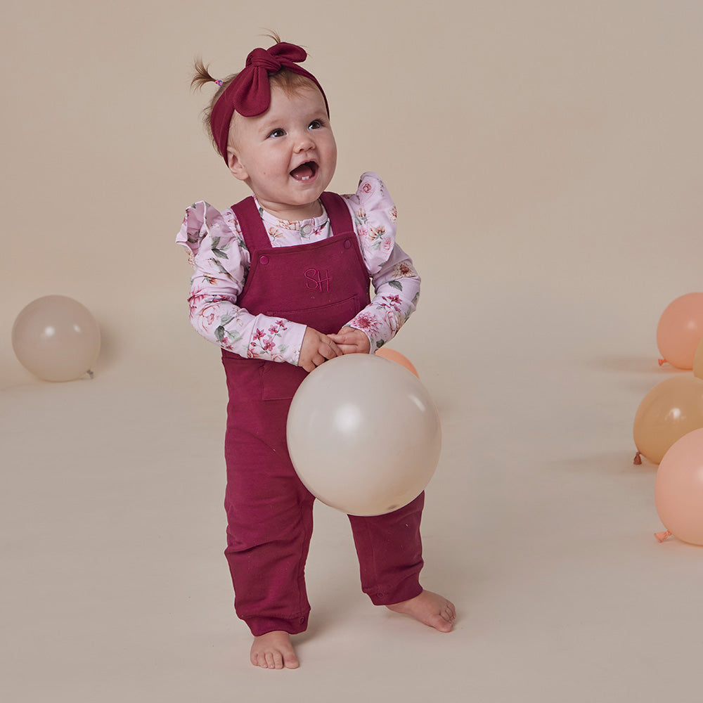 Raspberry Organic Joey Overalls - View 6