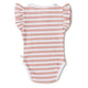 Rose Milk Stripe Short Sleeve Organic Bodysuit - Thumbnail 4