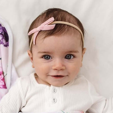 Rose Pink Velvet Bow-Snuggle Hunny