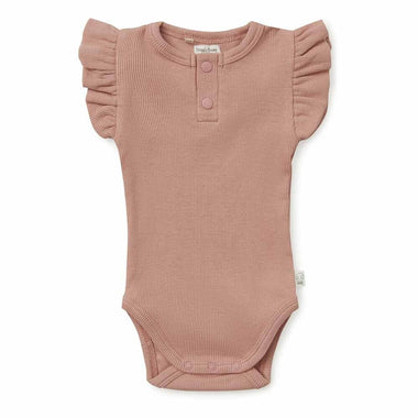 Rose Short Sleeve Organic Bodysuit-Snuggle Hunny