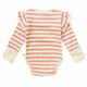 Rose Stripe Long Sleeve Organic Bodysuit - Thumbnail 4